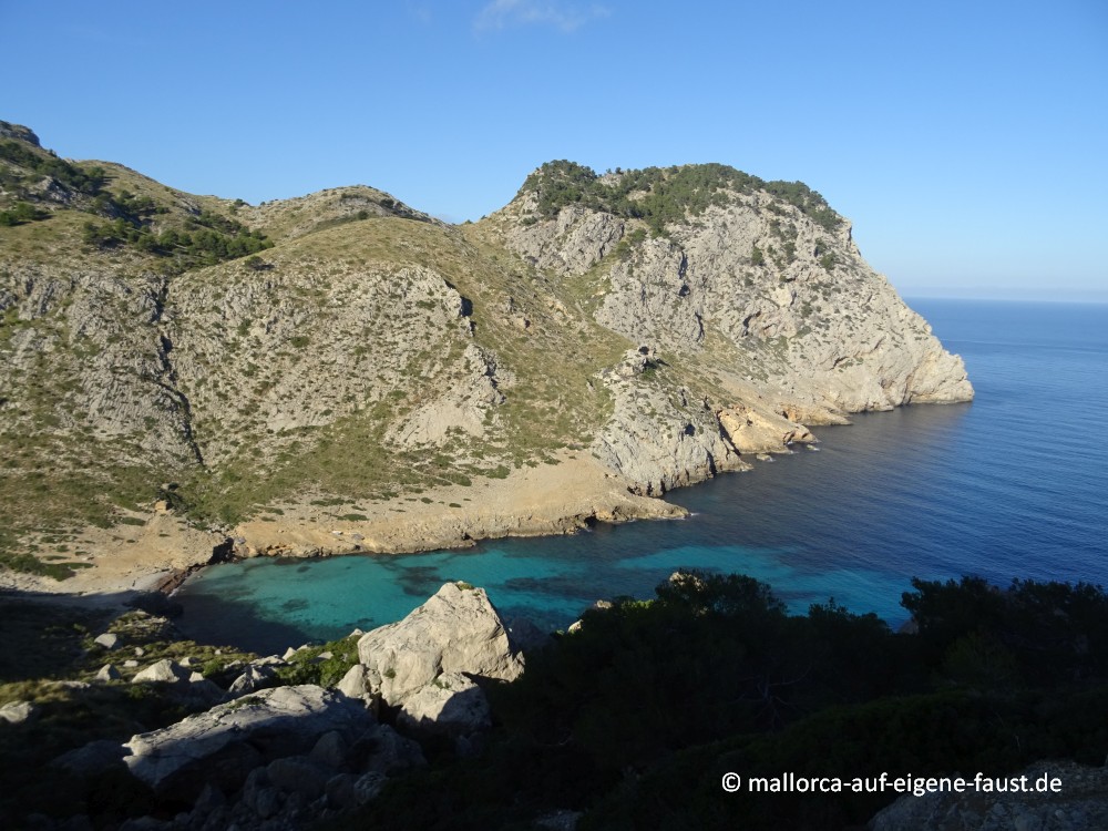 Idyllische Cala Figuera, Halbinsel Formentor, Nordwesten Mallorca