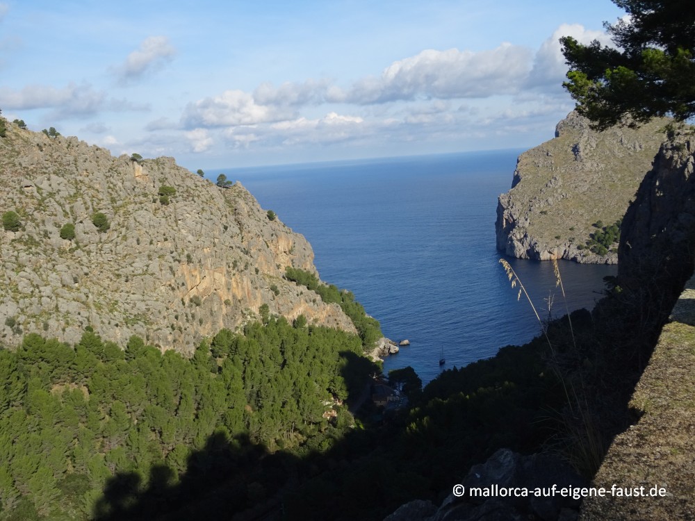 Bucht von oben, Sa Calobra, Mallorca