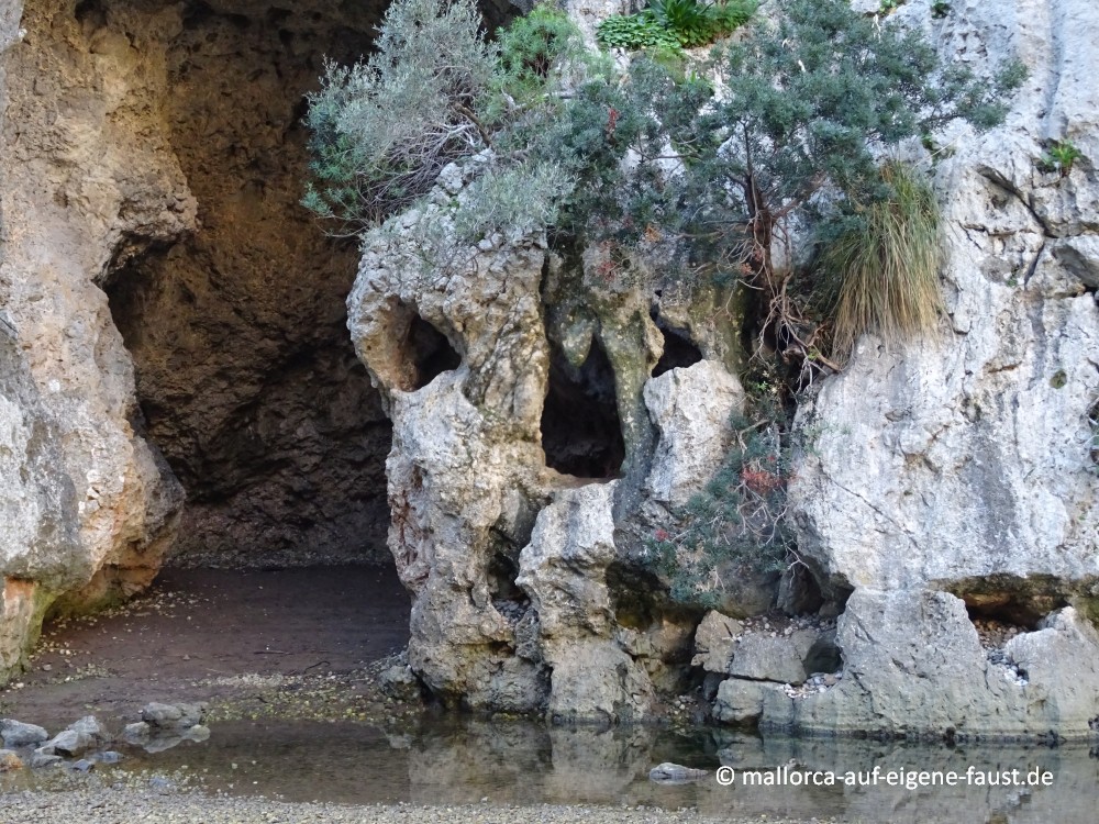 Interessante Felsfomationen, Torrent de Pareis, Westküste Mallorca
